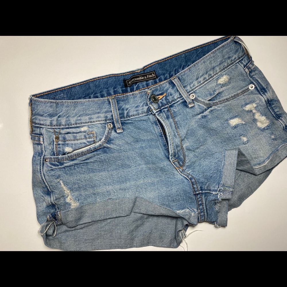 A&F Medium Wash Denim Shorts